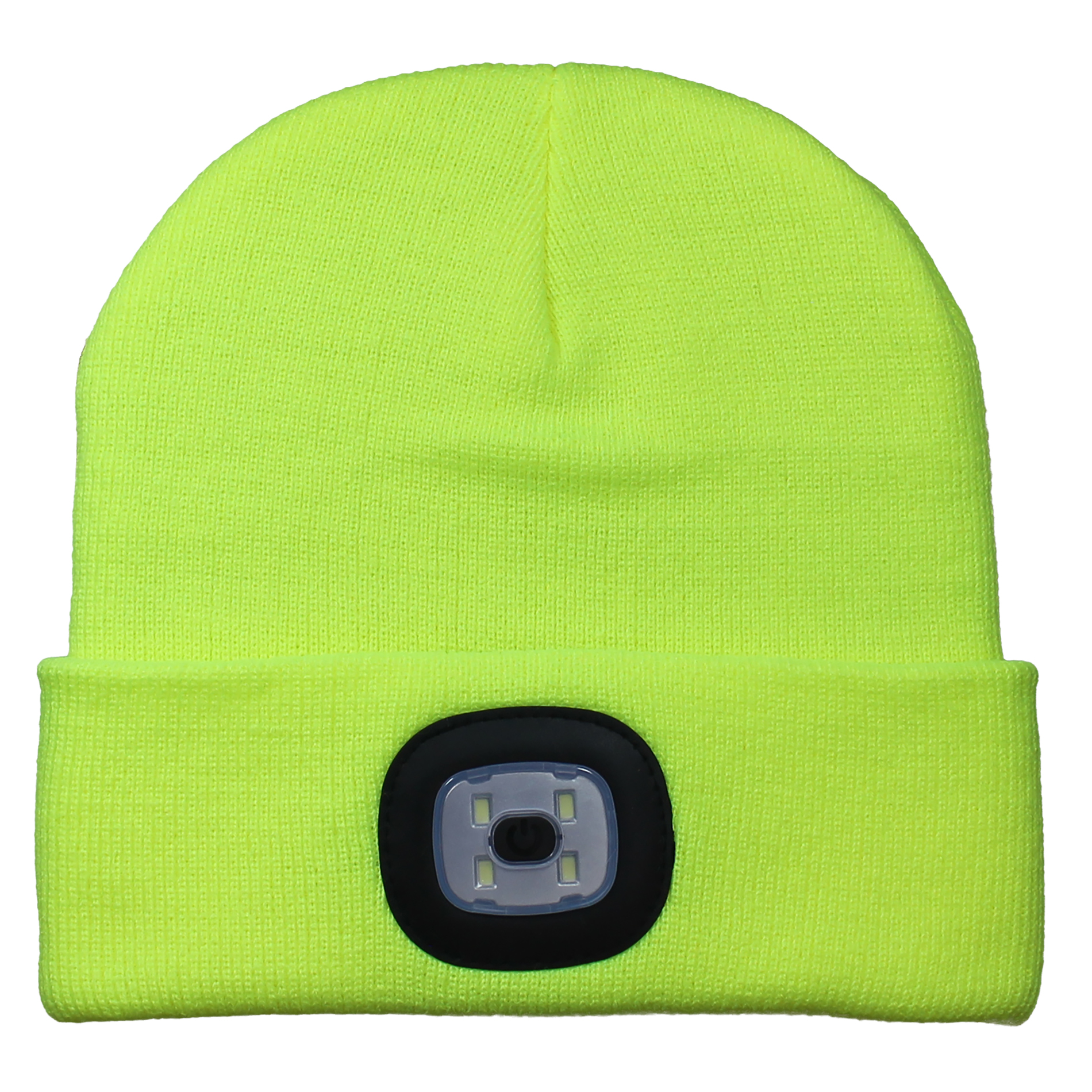 USB LED Rechargeable Beanie Headlight Yellow