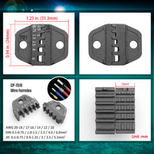 Compact Crimper for Wire Ferrules AWG  22-10 - Image 5