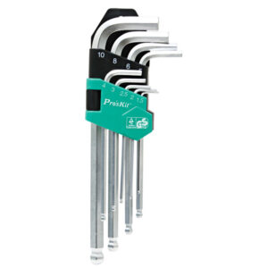 9 Pc Ball Point Long Arm Hex Key Set - Metric Sizes 1.5 - 10mm