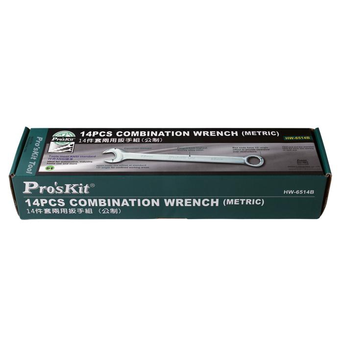 14 Pc Combination Metric Wrench Set