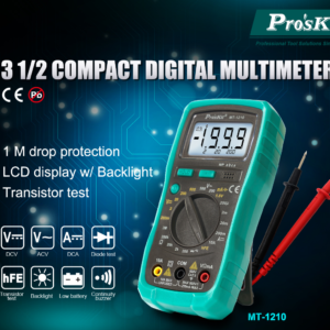 3-1/2 digits 1999 Counts Compact Digital Multimeter with Continuity, Diode, Transistor, Battery Tests - Image 3