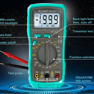 3-1/2 digits 1999 Counts Compact Digital Multimeter with Continuity, Diode, Transistor, Battery Tests - Image 4