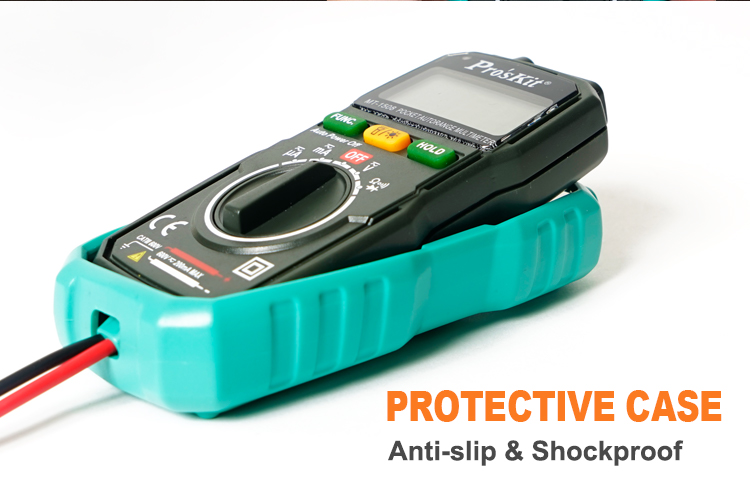 3-1/2 digits 1999 Counts Pocket Auto-range Multimeter with Built-in Leads and Resistance, Diode Tests