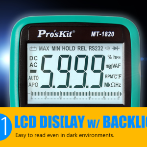 3-5/6 digits 5999 Counts Dual Display Digital Multimeter with USB, Resistance, Frequency, Capacitance, Diode, Transistor Tests - Image 5