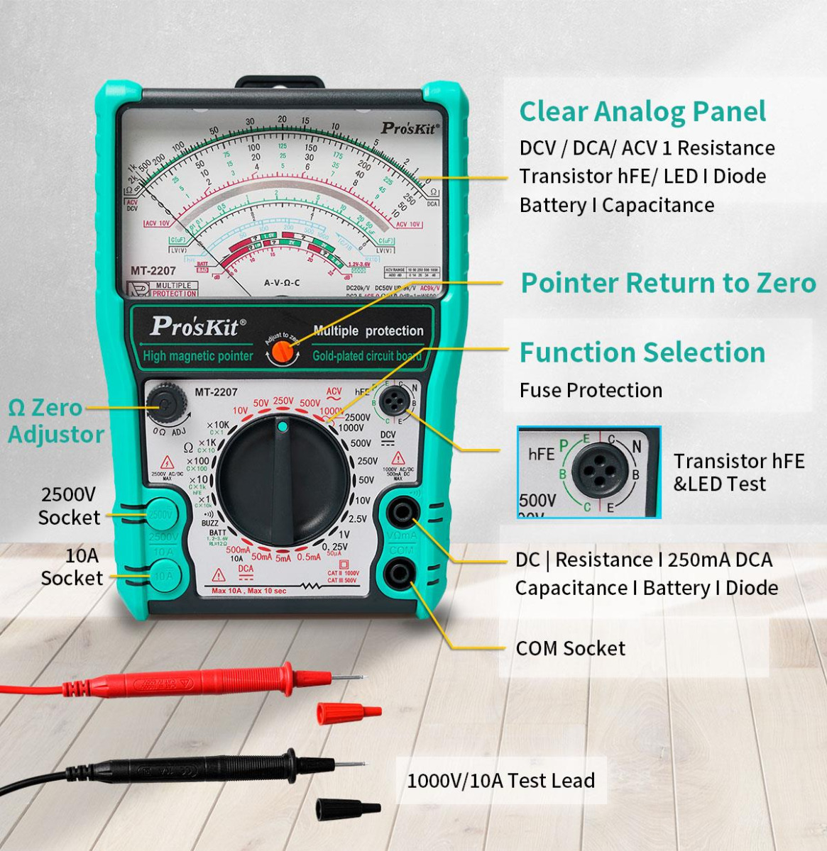 Protective Function Analog Multimeter