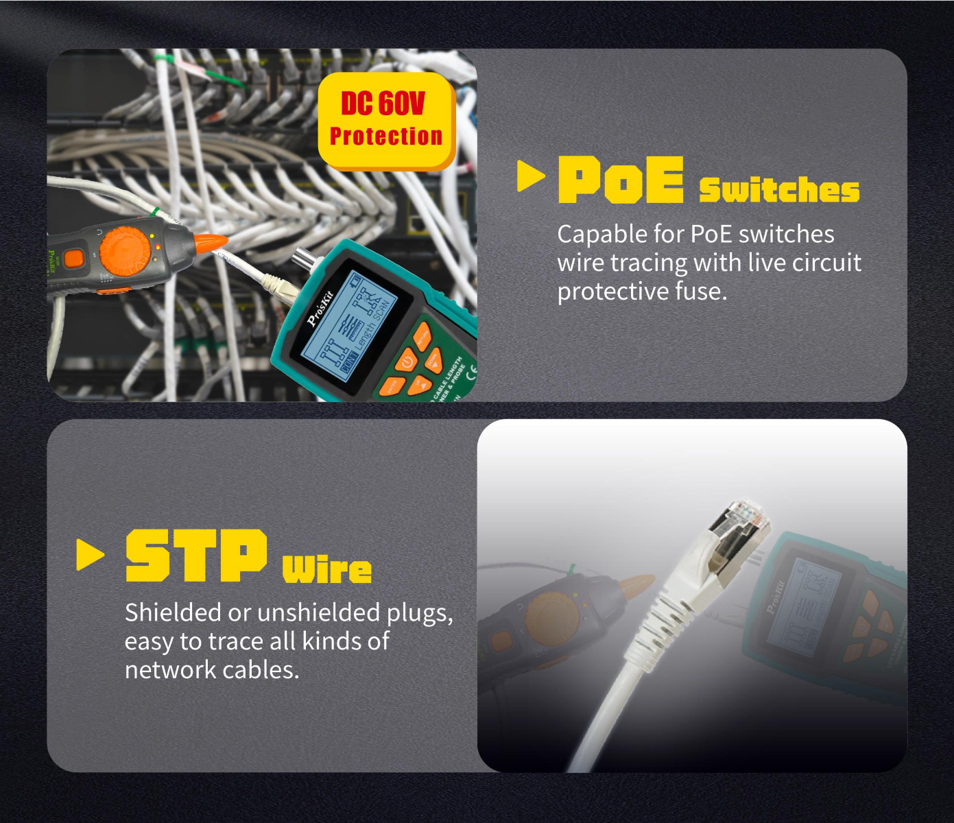 LCD Cable Length Toner & Probe Kit