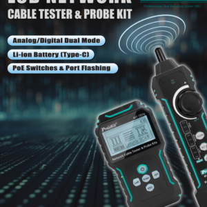 Li-Ion Rechargeable LCD Network Cable Tester and Probe Kit - Image 2