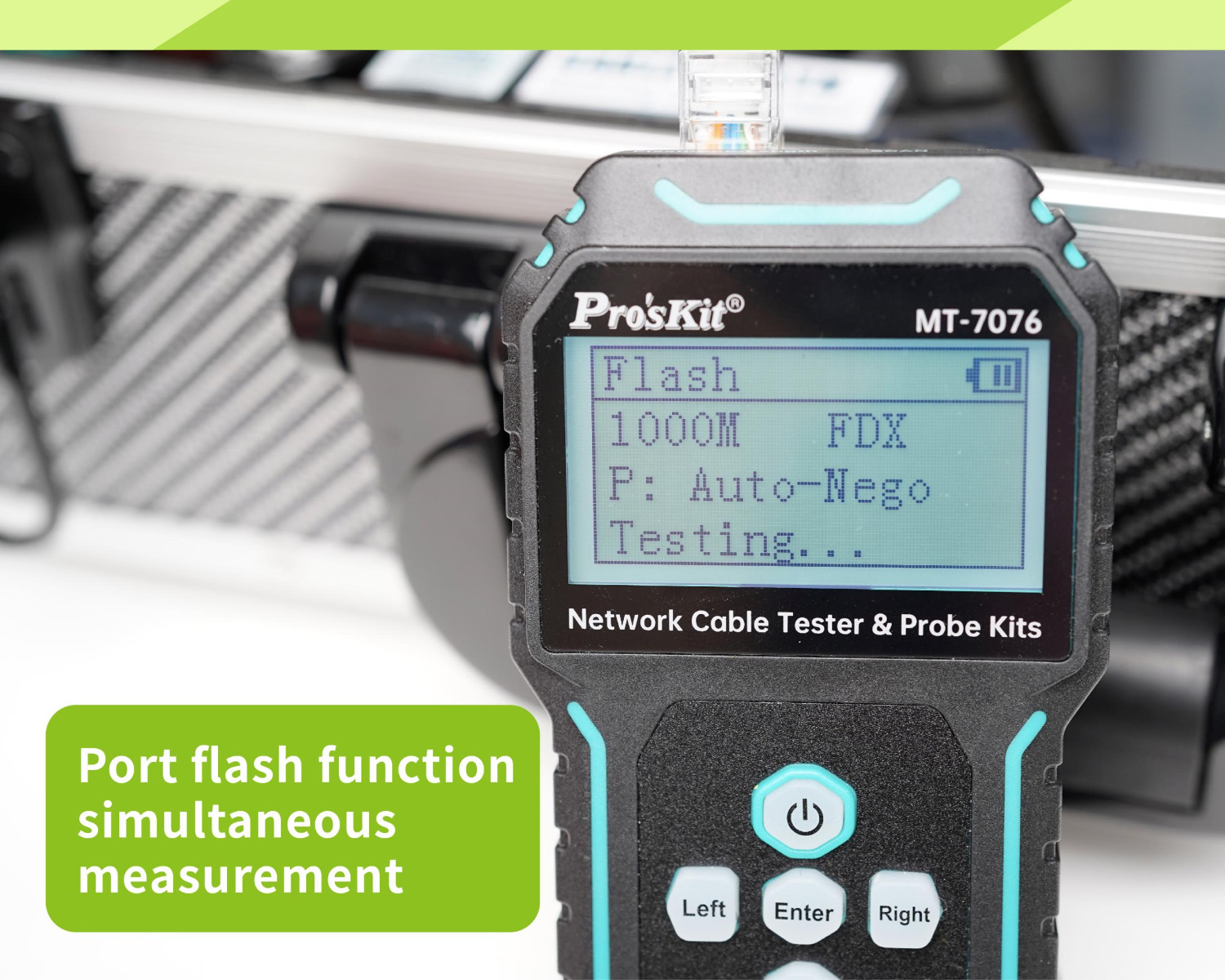 Li-Ion Rechargeable LCD Network Cable Tester and Probe Kit