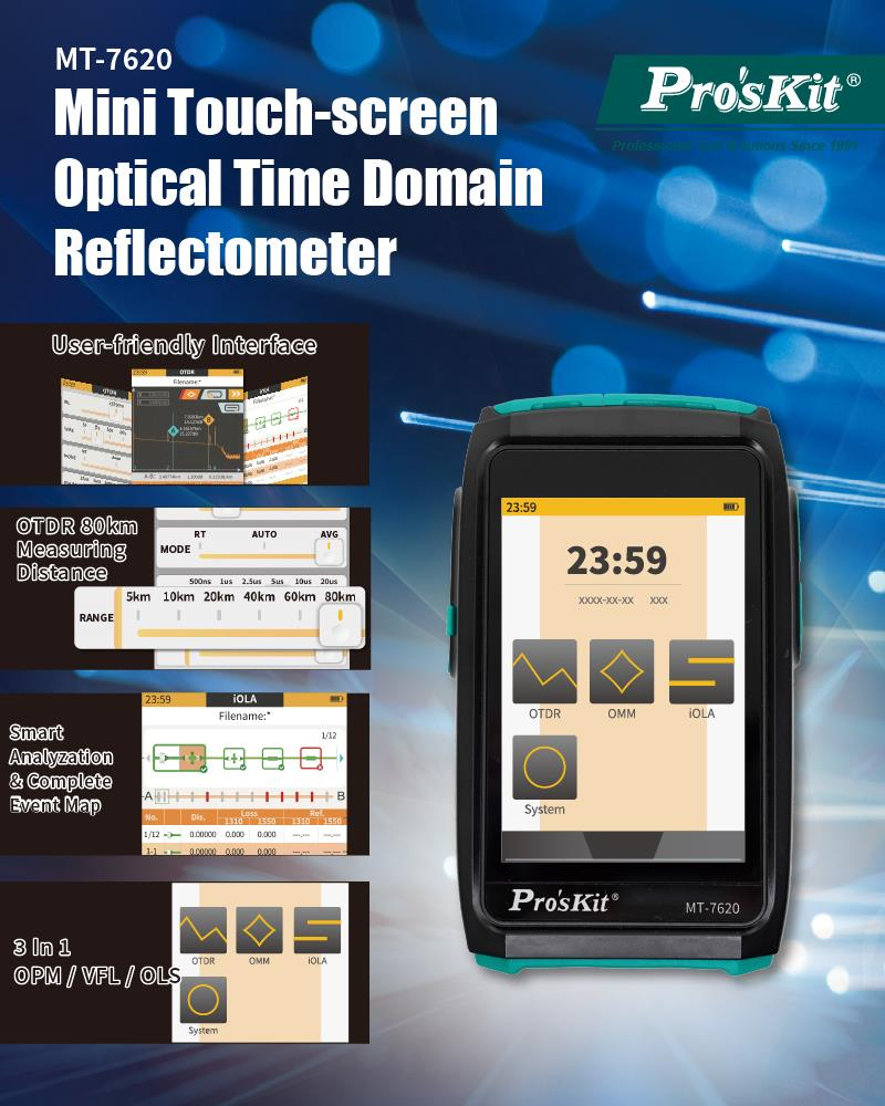 Mini-Touch Screen Optical Time Domain Reflectometer
