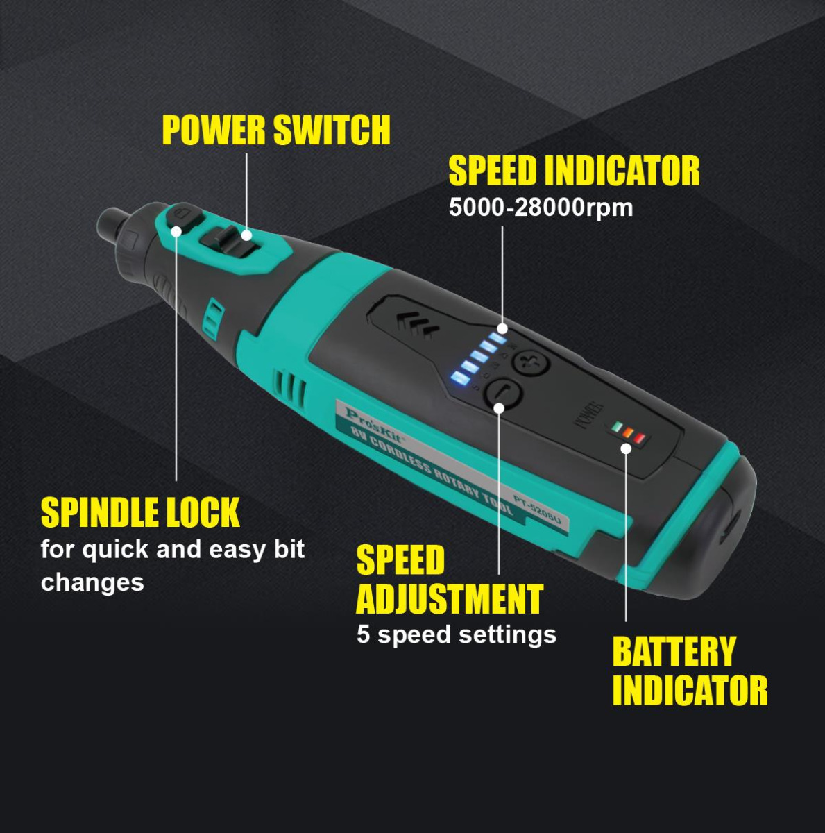 8V Li-Ion Cordless Grinding Tool