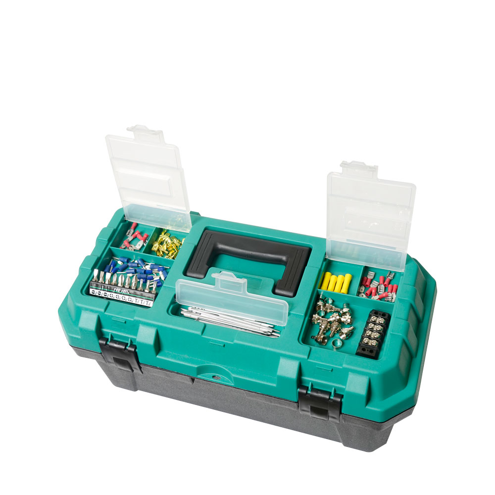 Multi-Function Tool Box with Removable Tray