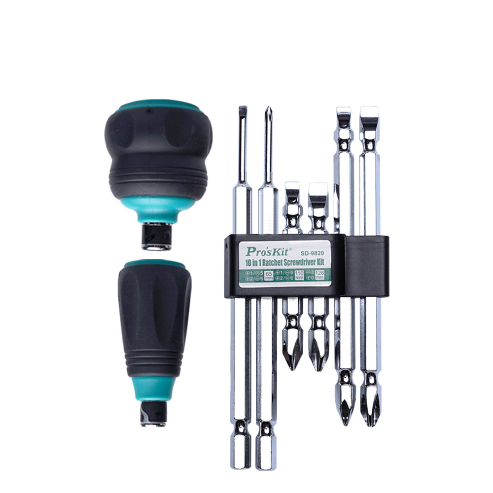 10-in-1 Ratcheted Screwdriver Kit