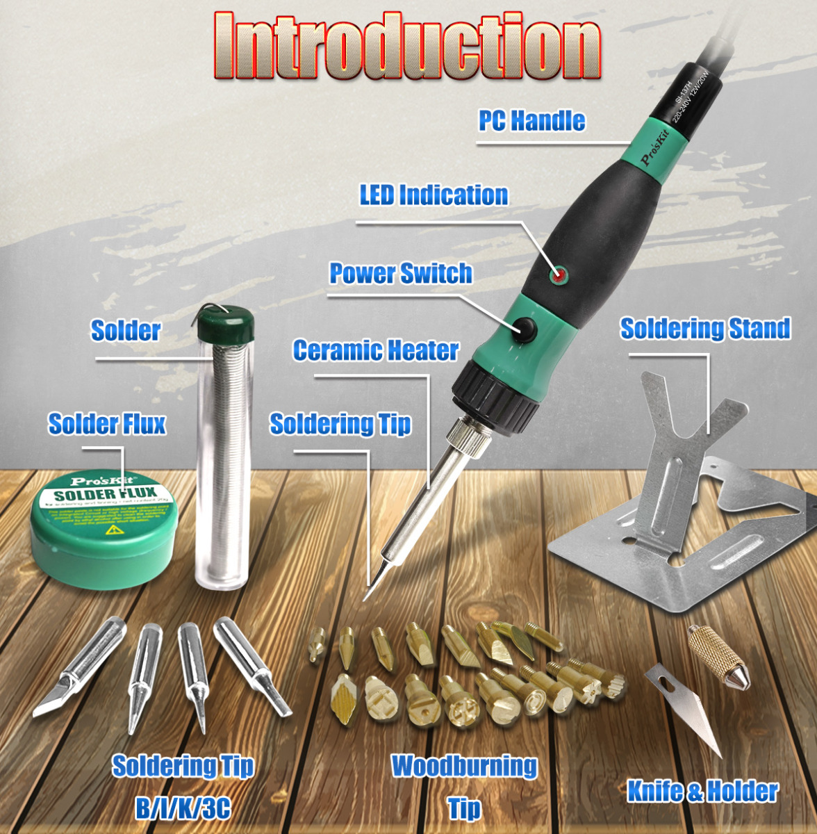 Wood Burning and Soldering Iron Combi-Kit