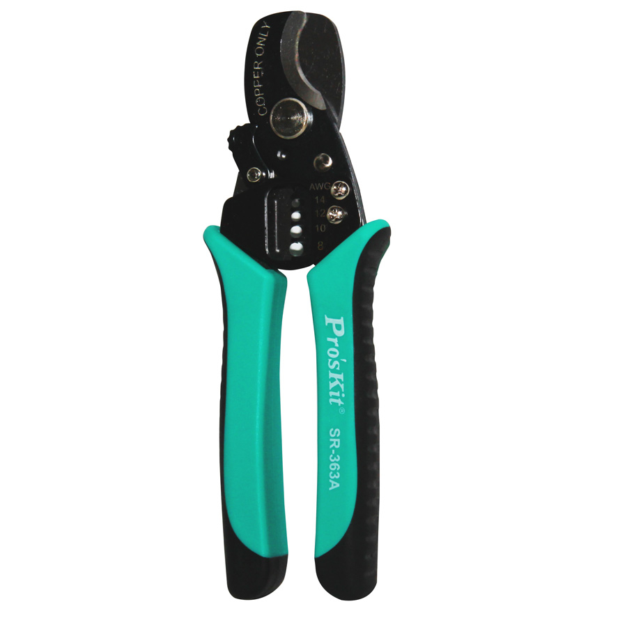 2-in-1 Round Cable Cutter/Stripper (AWG 14-8)