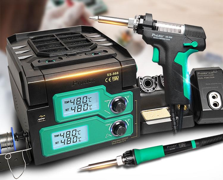 6-in-1 Multifunction Soldering Iron and Desoldering Station
