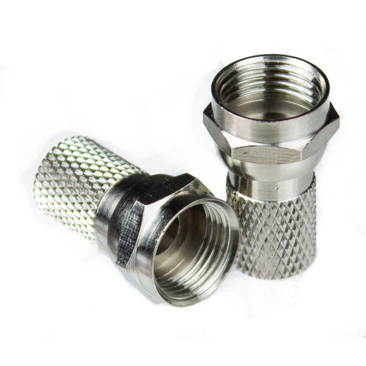 Twist-On style CATV F Connectors, RG6, 10 Pack