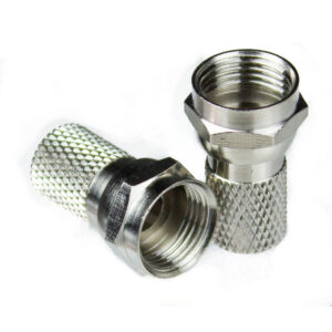 Twist-On CATV F Connectors, RG59, 100 Pack