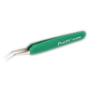 Tweezer, ESD-Safe, Soft-Grip, Fine Tip Curved