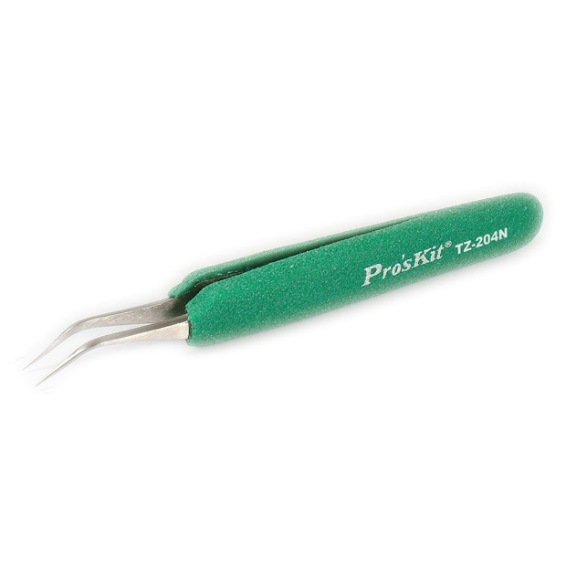 Tweezer, ESD-Safe, Soft-Grip, Fine Tip Curved